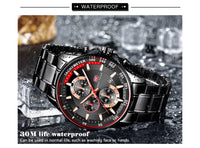 Thumbnail for Fashion Multifunctional Quartz Watch for Men  Luminous Luxury Stainless