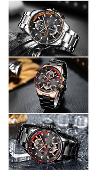 Thumbnail for Fashion Multifunctional Quartz Watch for Men  Luminous Luxury Stainless