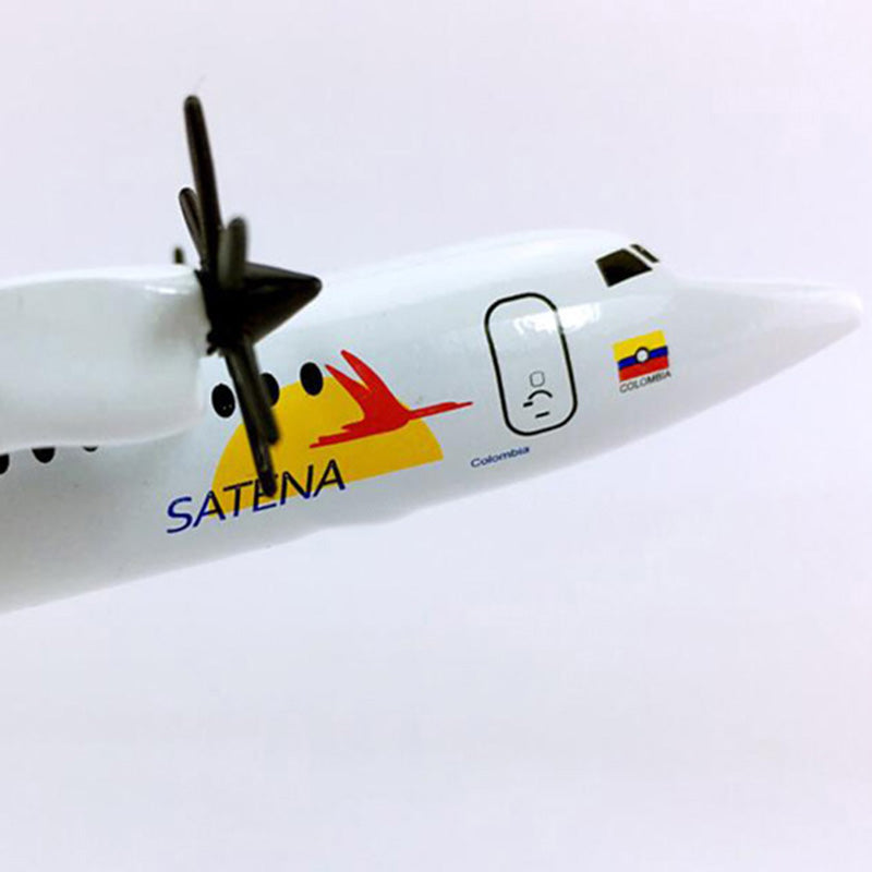 FK50 F-50 Colombia Satena AVIANCA Airplane Model (16CM 1:400)
