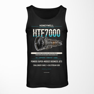 HTF7000 design on black tank top