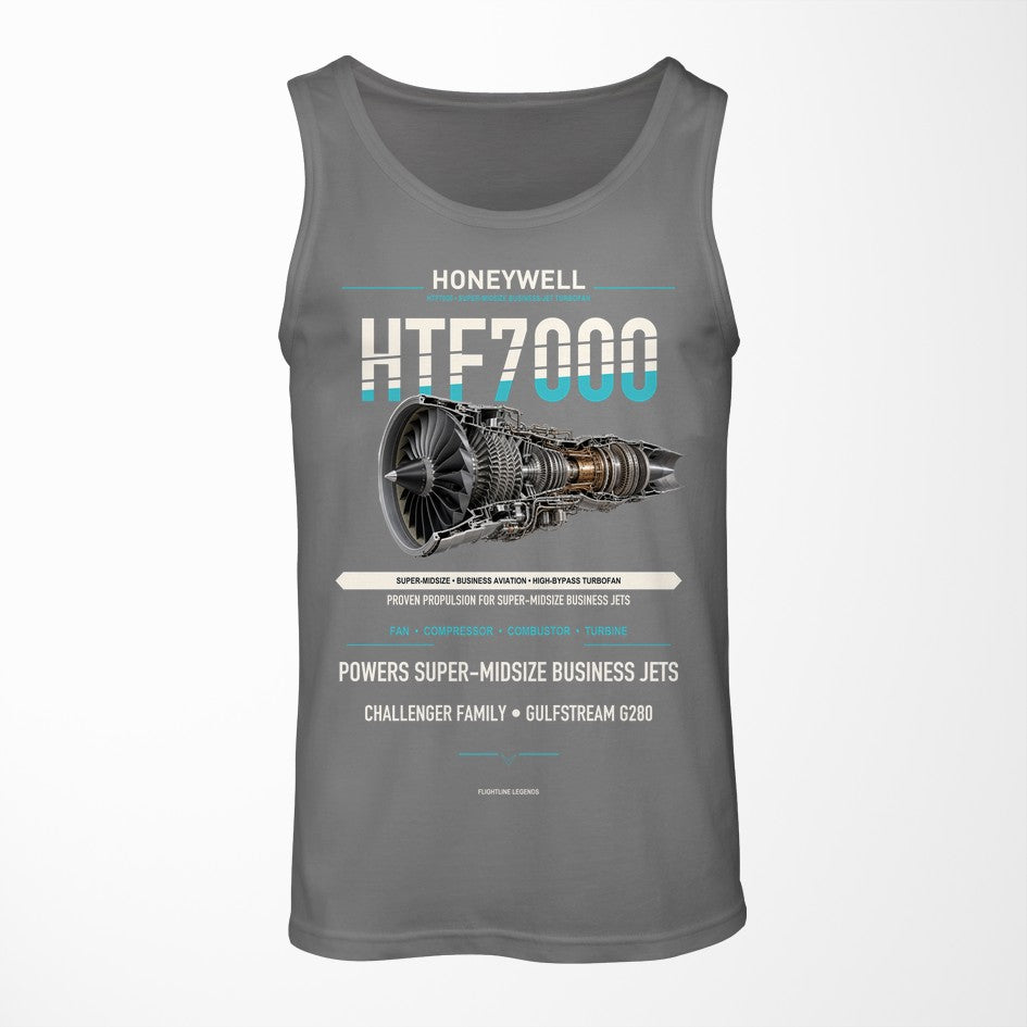 HTF7000 design on gray tank top