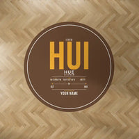 Thumbnail for Phu Bai International Airport (HUI) Carpets - Carpet Round - ID Tag + Name - Brown V2