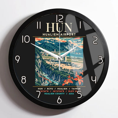 HUN - Poster - Wall Clock Framed - Black