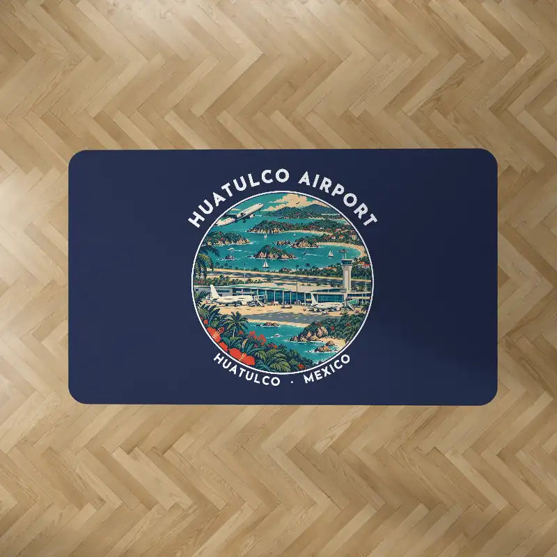 Huatulco International Airport (HUX) Carpets - Carpet Rectangle - Badge - Dark Blue V2