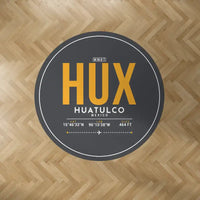 Thumbnail for Huatulco International Airport (HUX) Carpets - Carpet Round - ID Tag - Dark Gray V2