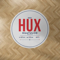 Thumbnail for Huatulco International Airport (HUX) Carpets - Carpet Round - ID Tag - Light Gray V2
