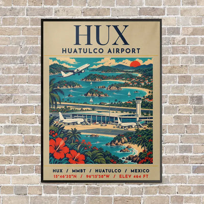 HUX - Poster - Canvas Framed - Beige