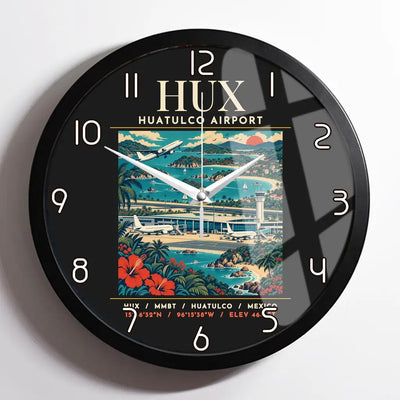 HUX - Poster - Wall Clock Framed - Black