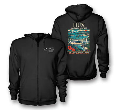 HUX - Poster - Zipped Hoodie - Black