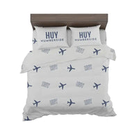 Thumbnail for Humberside Airport (HUY) Bedding Sets & Blankets - Bedding Set - Pattern - Light Gray