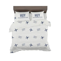 Thumbnail for Humberside Airport (HUY) Bedding Sets & Blankets - Bedding Set - Pattern - White