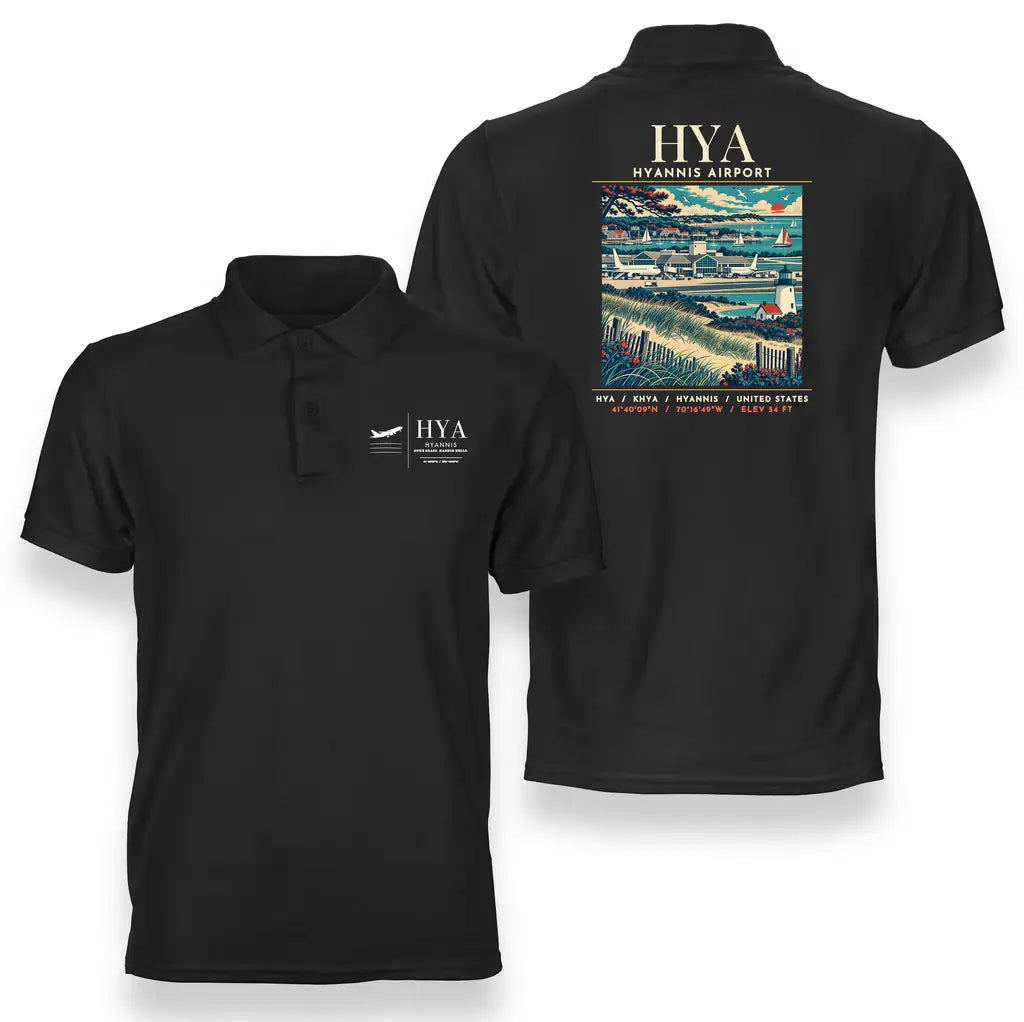 HYA - Poster - Double-Side Polo - Black