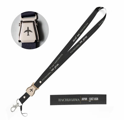 Hachijojima City Series seat belt lanyard - black