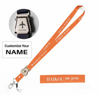 Thumbnail for Haikou City Series seat belt lanyard - orange with name
