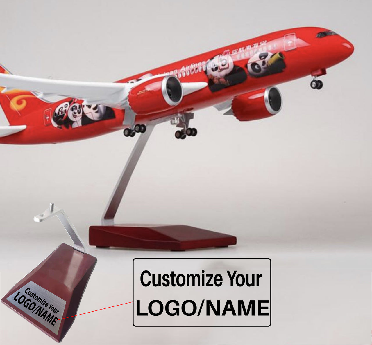 Hainan Airlines Panda Boeing 787 Airplane Model (1/130 Scale