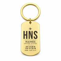 Thumbnail for Haines Airport HNS - Key Chain - Original Design - Gold