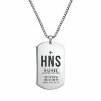 Thumbnail for Haines Airport HNS - Necklace - Original Design - Silver