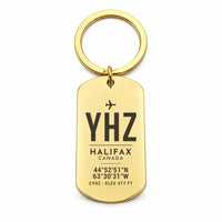 Thumbnail for Halifax Stanfield International Airport YHZ - Key Chain - Original Design - Gold