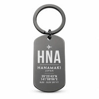 Thumbnail for Hanamaki Airport HNA - Key Chain - Original Design - Black
