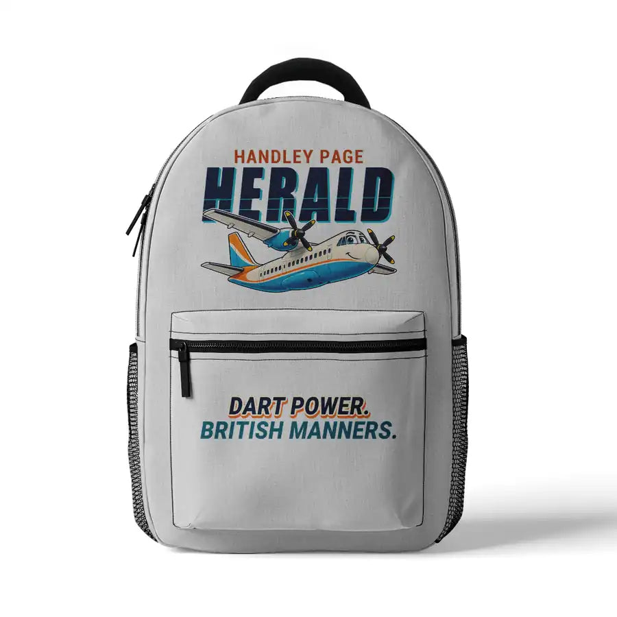 Handley Page HPR.7 Dart Herald - 3D Backpack - Cartoon - White