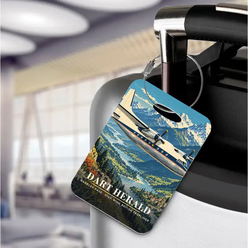 Handley Page HPR.7 Dart Herald - 3D - Luggage Tag - Full Print