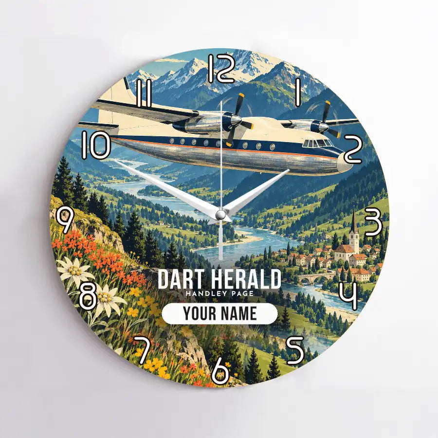 Handley Page HPR.7 Dart Herald - 3D + Name - No Frame - Full Print