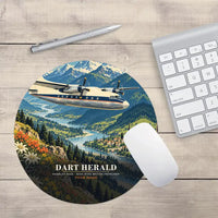 Thumbnail for Handley Page HPR.7 Dart Herald - 3D + Name - Round Mouse Pad - Full Print