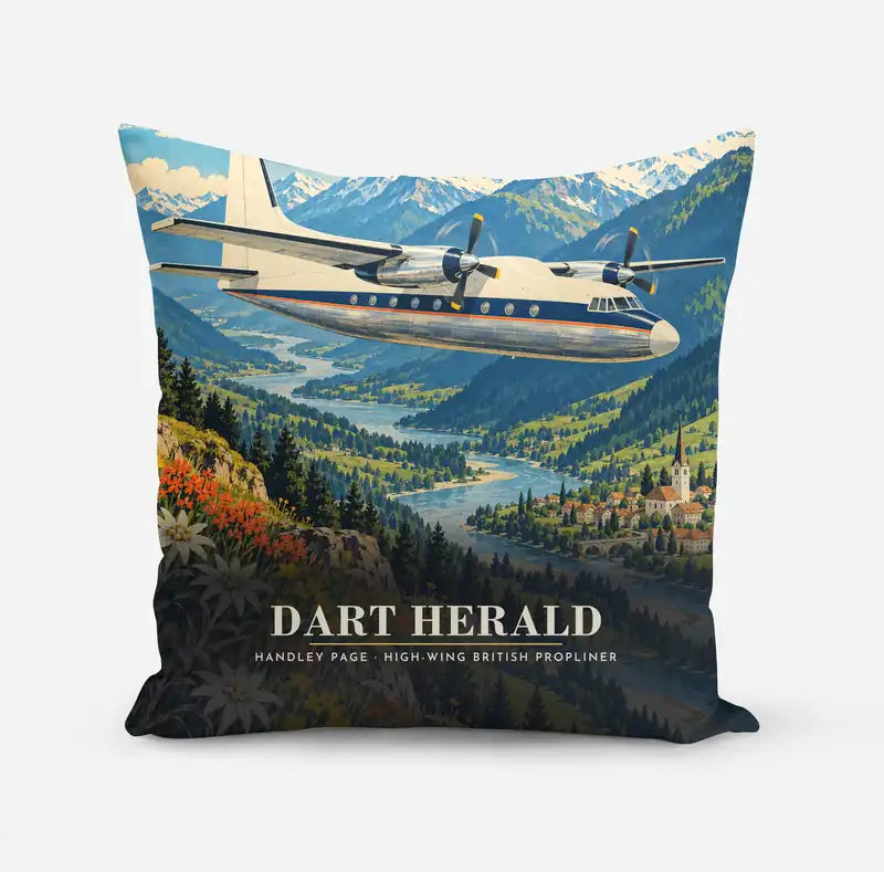 Handley Page HPR.7 Dart Herald - 3D - Pillow - Full Print