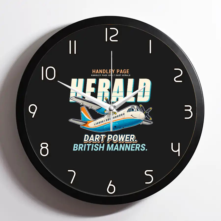 Handley Page HPR.7 Dart Herald - Cartoon - Framed - Black