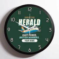Thumbnail for Handley Page HPR.7 Dart Herald - Cartoon + Name - Framed - Dark Green