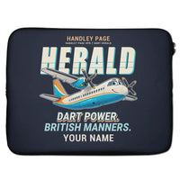 Thumbnail for Handley Page HPR.7 Dart Herald - Cartoon + Name - Laptop Sleeve