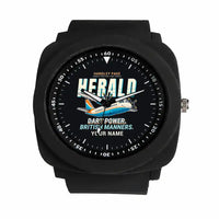 Thumbnail for Handley Page HPR.7 Dart Herald - Cartoon + Name - Rubber Strap - Black