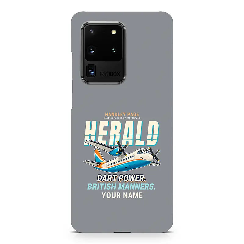 Handley Page HPR.7 Dart Herald - Cartoon + Name - Samsung Case - Gray