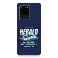 Thumbnail for Handley Page HPR.7 Dart Herald - Cartoon + Name - Samsung Case - Navy Blue