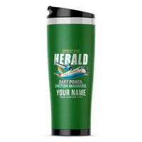 Thumbnail for Handley Page HPR.7 Dart Herald - Cartoon + Name - Stainless Steel (No Holder) - Green