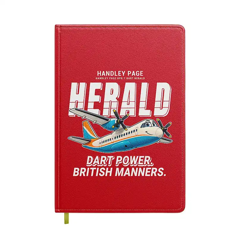 Handley Page HPR.7 Dart Herald - Cartoon - Notebook - Red
