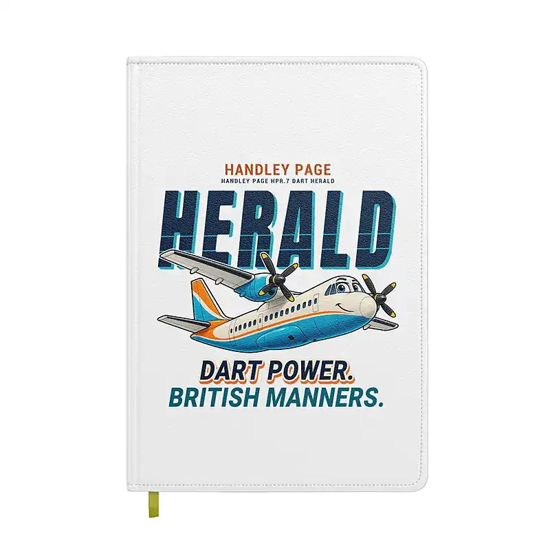 Handley Page HPR.7 Dart Herald - Cartoon - Notebook - White