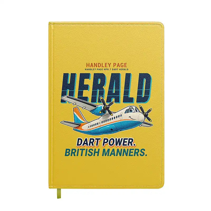 Handley Page HPR.7 Dart Herald - Cartoon - Notebook - Yellow