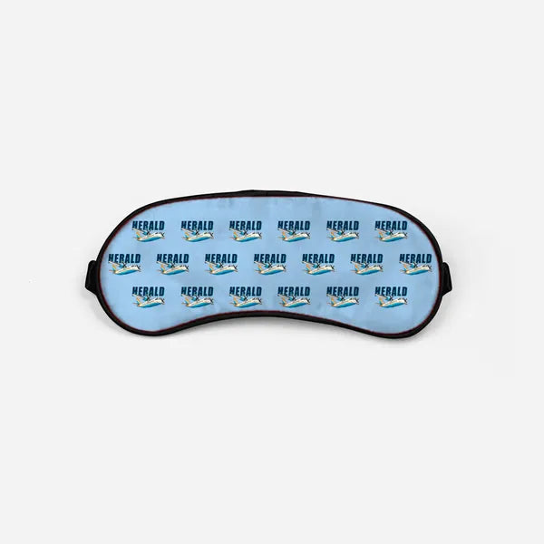 Handley Page HPR.7 Dart Herald - Cartoon Pattern - Sleep Mask - Light Blue