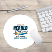 Thumbnail for Handley Page HPR.7 Dart Herald - Cartoon - Round Mouse Pad - White