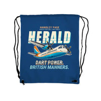 Thumbnail for Handley Page HPR.7 Dart Herald - Drawstring Bag - Cartoon - Blue