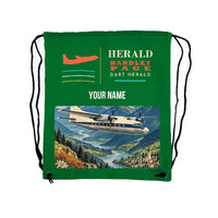 Thumbnail for Handley Page HPR.7 Dart Herald - Drawstring Bag - Classic + Name - Green