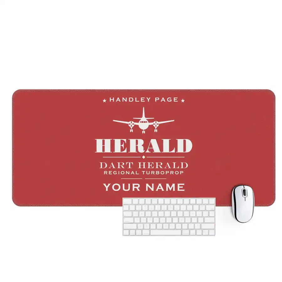 Handley Page HPR.7 Dart Herald - Heritage + Name - Desk Mat - Red