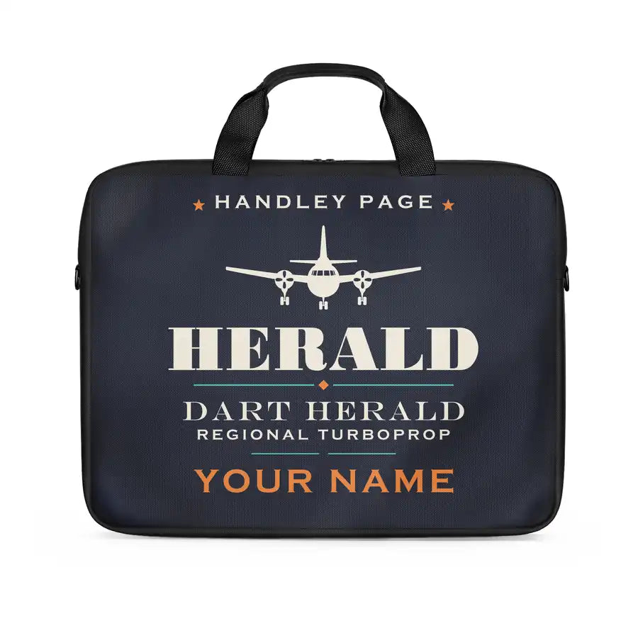 Handley Page HPR.7 Dart Herald - Heritage + Name - Laptop Bag