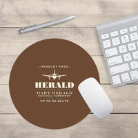 Thumbnail for Handley Page HPR.7 Dart Herald - Heritage - Round Mouse Pad - Brown