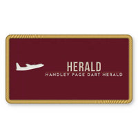 Thumbnail for Handley Page HPR.7 Dart Herald Patches - Rectangle - Burgundy Cream