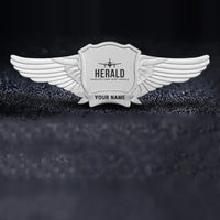 Thumbnail for Handley Page HPR.7 Dart Herald Pilot Wing Badge - Silver + Name