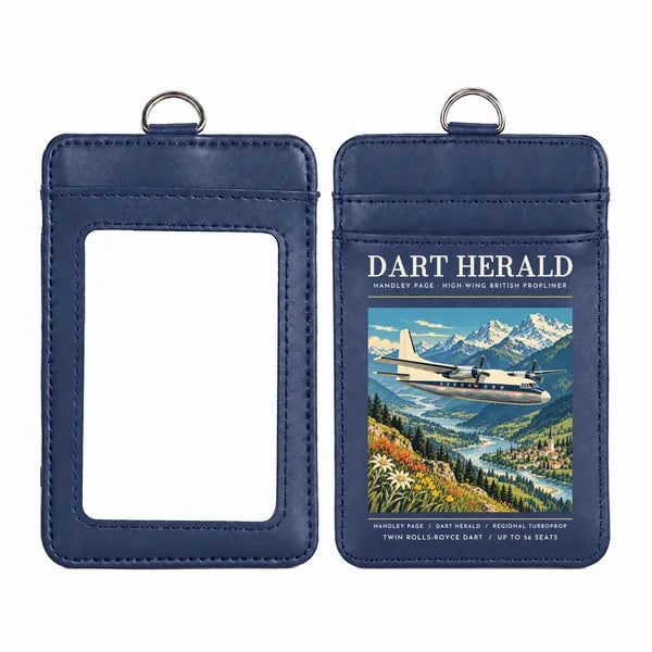 Handley Page HPR.7 Dart Herald - Poster - ID Card Holder - Navy Blue