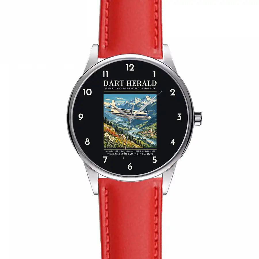 Handley Page HPR.7 Dart Herald - Poster - Leather Strap - Red Leather Strap