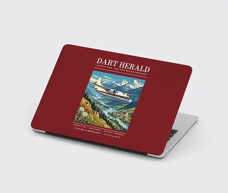 Handley Page HPR.7 Dart Herald - Poster - MacBook Case - Dark Red